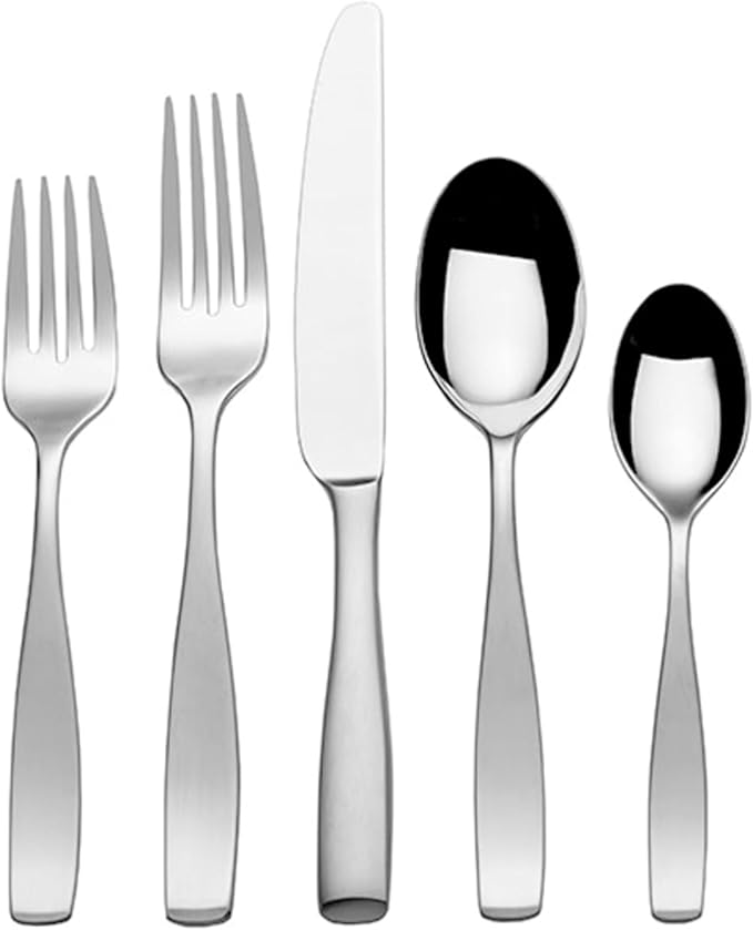 65-Piece Flatware Set for 12, 18/10 Stainless Steel Silverware with Forks, Knives, Spoons, and Serving Utensils, Durable and Elegant Design